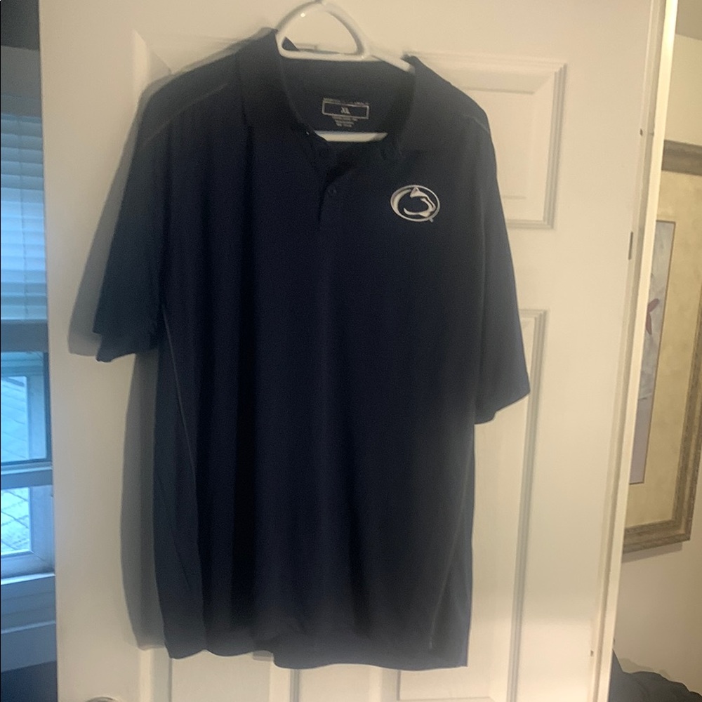 Penn State Blue Polo Shirt with Short Sleeves
